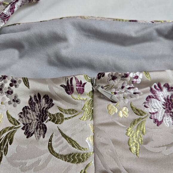 Lulus Cottage Fairy Whimsical Romantic Babydoll Satin Floral Jacquard Mini XL - Picture 7 of 11